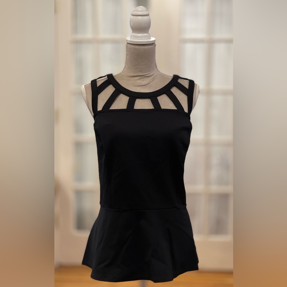 Lane Bryant Black Peplum Top